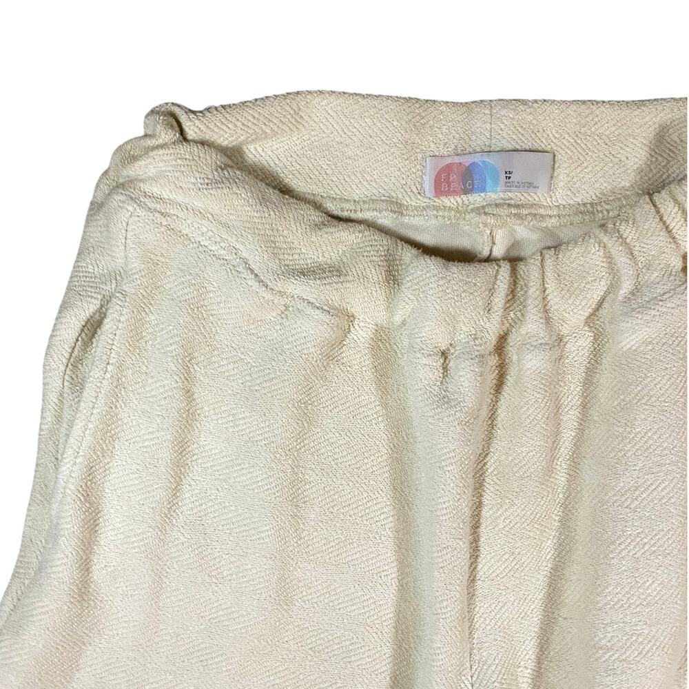 Free People Beach Terry Cotton Buttercream Wide Leg Pants - XS - Picture 2 of 3